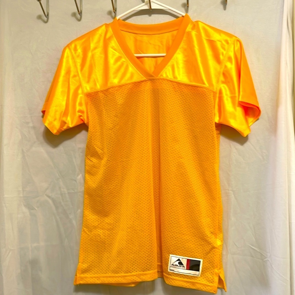 Women’s Augusta Sportswear Yellow Gold Plain Short Sleeve Football Jersey Medium